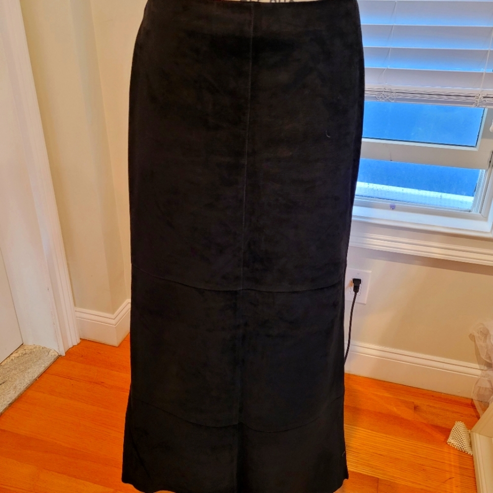 KENNETH COLE SUEDE MAXI SKIRT